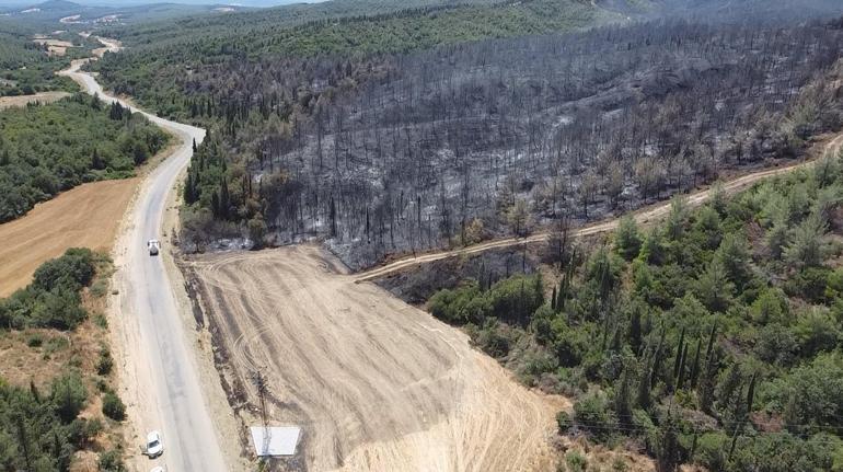 Çanakkaledeki orman yangını kontrol altında