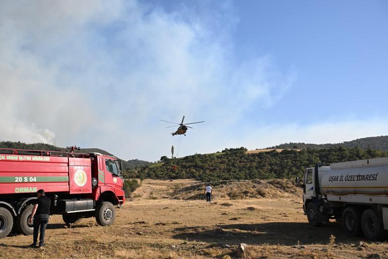 Uşakta orman yangını 2nci gününde