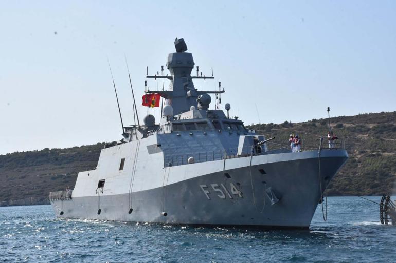 TCG Kınalıada Korveti, 4,5 aylık görev süresini tamamlayarak İzmir Foça Üs Komutanlığına döndü