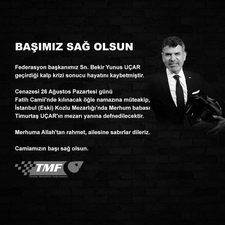 Türkiye Motosiklet Federasyonu Başkanı hayatını kaybetti