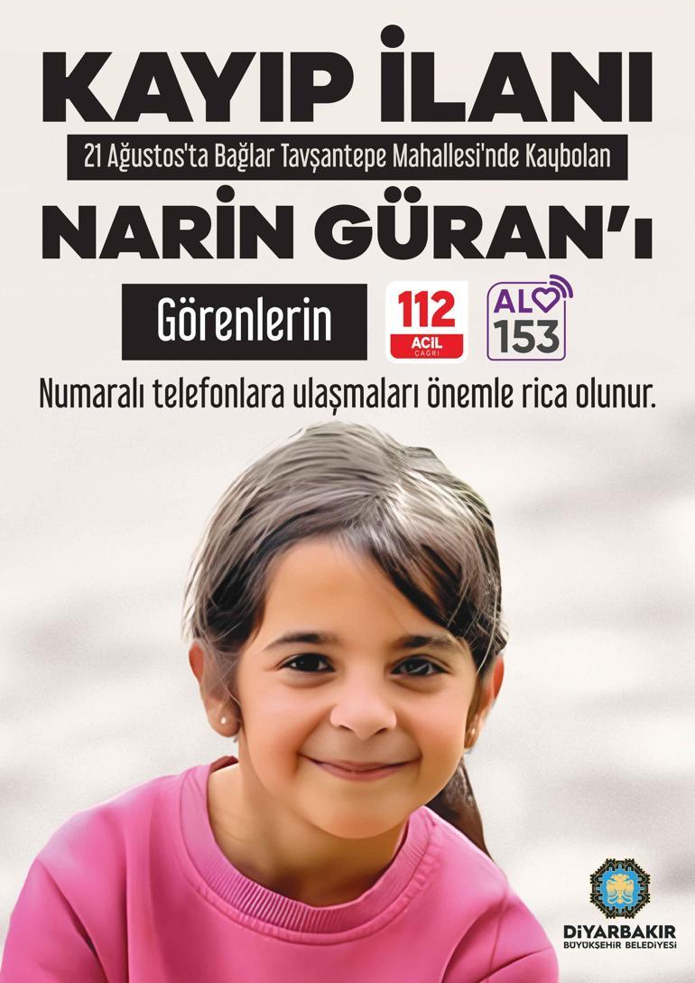 Narin’i arama çalışmaları 7’nci gününde; su kuyuları ile mısır ve pamuk tarlaları aranıyor