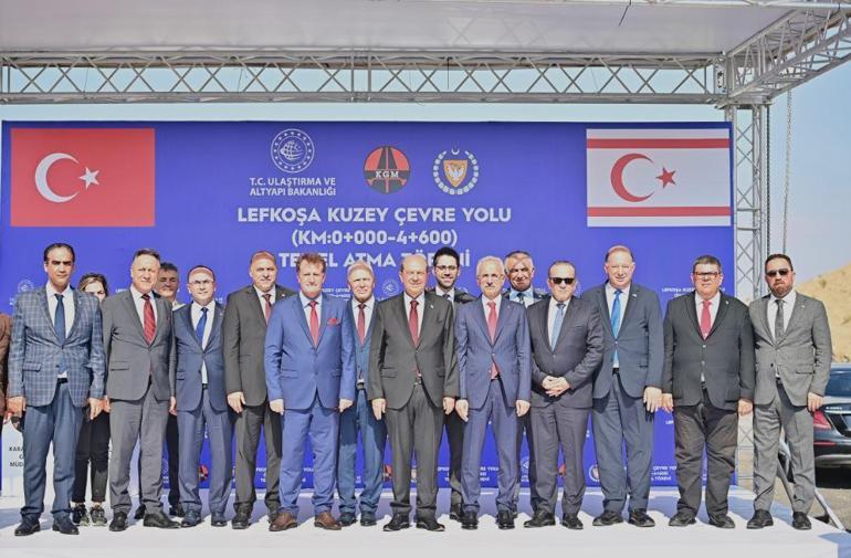 Uraloğlu, Lefkoşa Kuzey Çevre Yolu’nun temel atma törenine katıldı