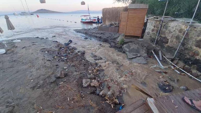 Bodrumda ana su isale hattı patladı; sürücüler güçlükle ilerledi