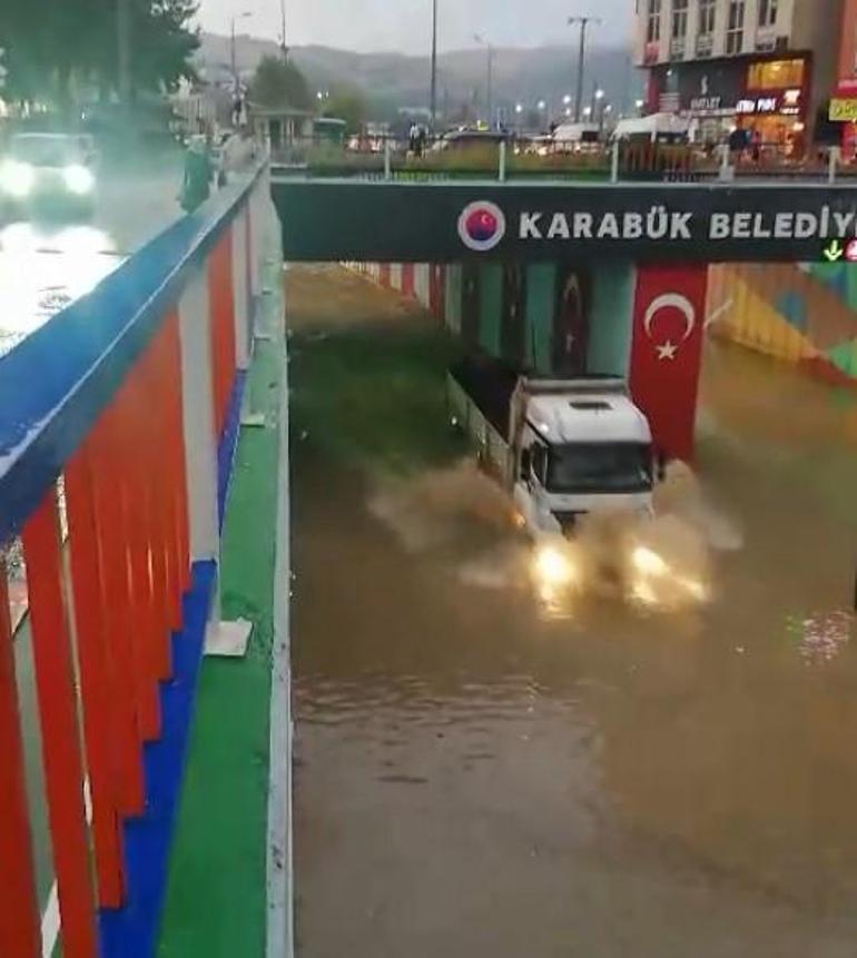 Karabükte sağanak etkili oldu