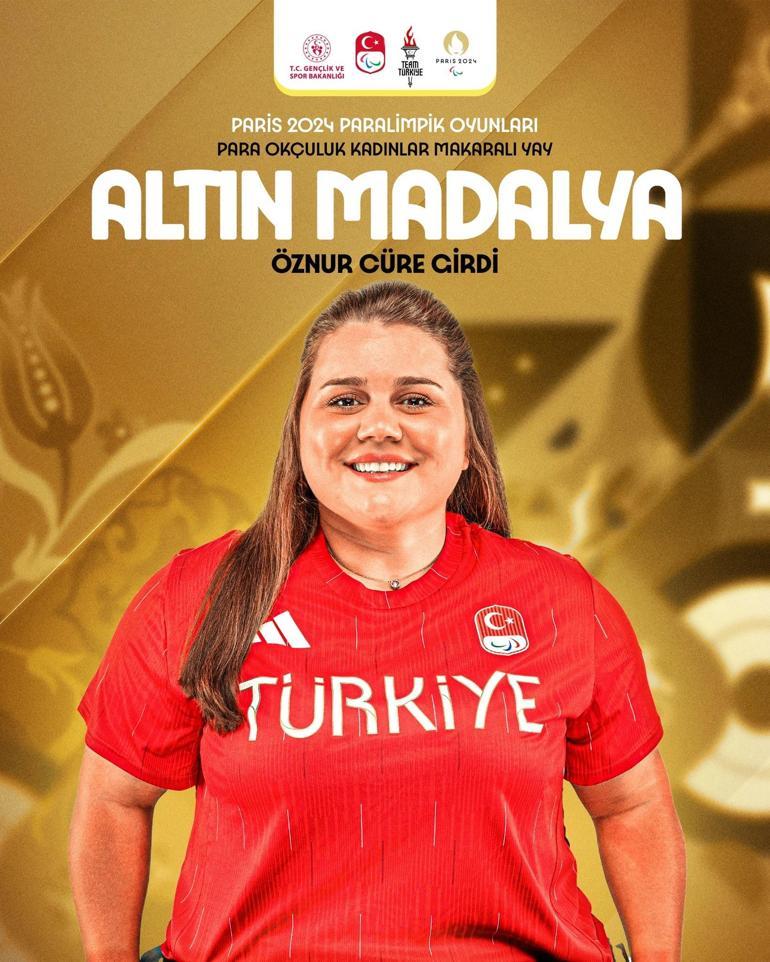 Milli para okçu Öznur Cüre Girdi, Paris 2024te altın madalya kazandı