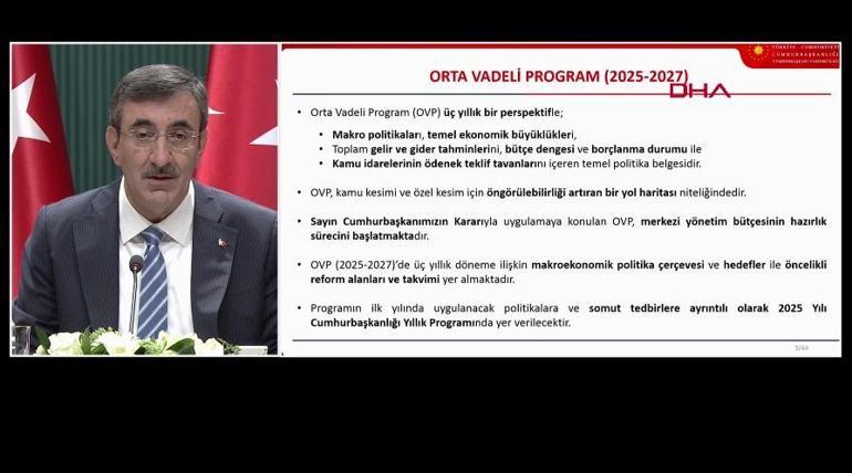 Cevdet Yılmaz: 2025te enflasyonun yüzde 17,5 seviyesine inmesi hedefleniyor