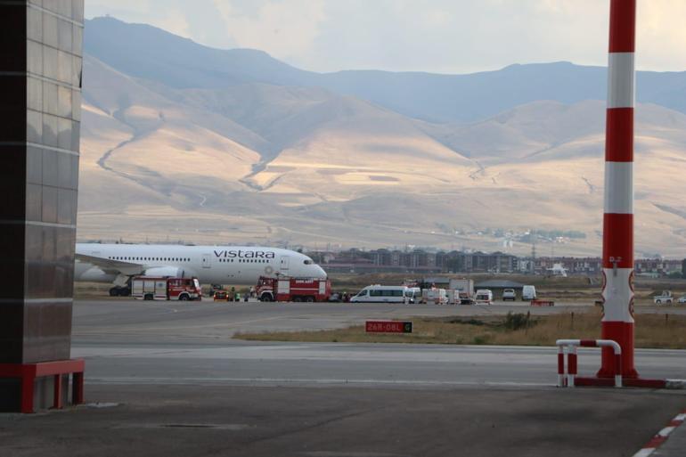 Hindistan yolcu uçağı bomba ihbarı üzerine Erzurum’a zorunlu iniş yaptı