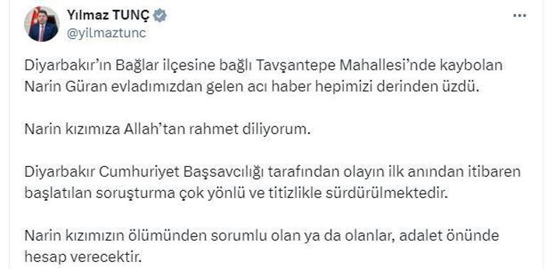 Kayıp Narin’in 19’uncu günde, derede cansız bedeni bulundu