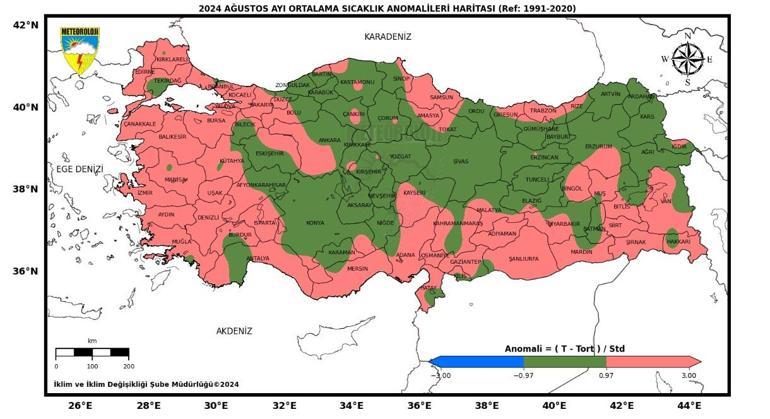 53 yılın en sıcak 4üncü ağustos ayı