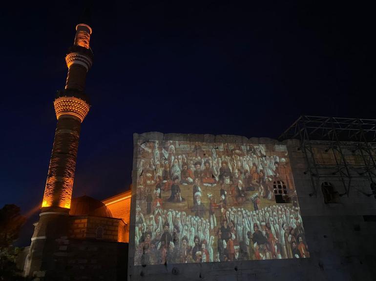 Ankara Manzarası tablosu, Augustus Tapınağında projeksiyon ile sergilendi