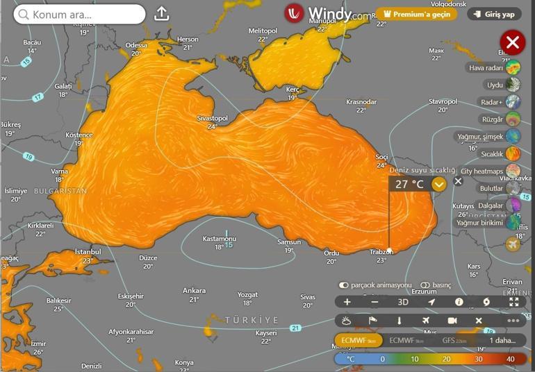 Karadenizdeki afetlerde deniz suyu sıcaklığı etkisi