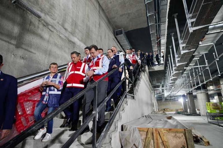 Özel ve İmamoğlu Ümraniye-Ataşehir-Göztepe metrosu şantiyesini ziyaret etti