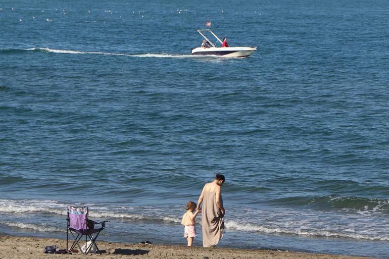 Samsun’da ekim ayında denize girdiler