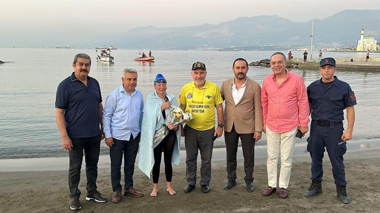 İskenderun Maratonunu geçen ilk kadın yüzücü oldu