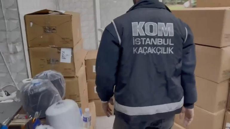 İstanbul’da 10 ton kaçak polyester iplik ele geçirildi