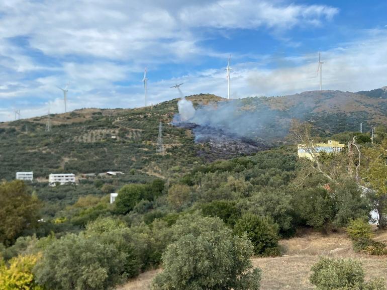 Erdekte orman yangını 2 saatte söndürüldü; adalara elektrik verilemiyor