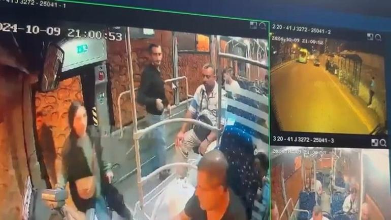 Özel halk otobüsünde bıçaklı saldırıda öldürüldü; olay kamerada