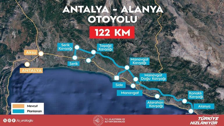 Bakan Uraloğlu: Ankara-Kırıkkale-Delice ve Antalya-Alanya otoyolu çalışmaları başlayacak