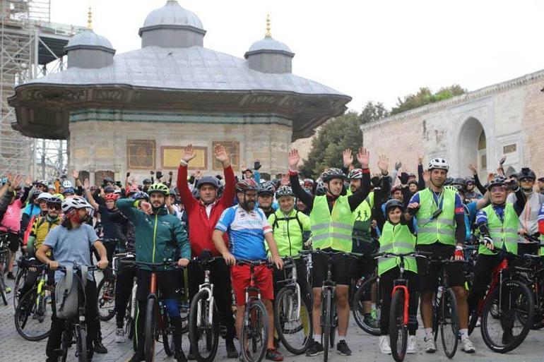 Bisikletliler Tarihi Yarımada’da Pedal Çevirdi