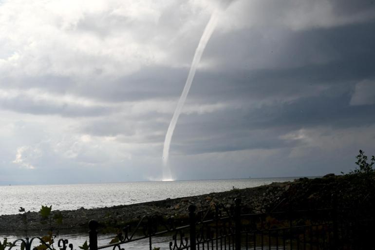 Zonguldak açıklarındaki hortum kamerada