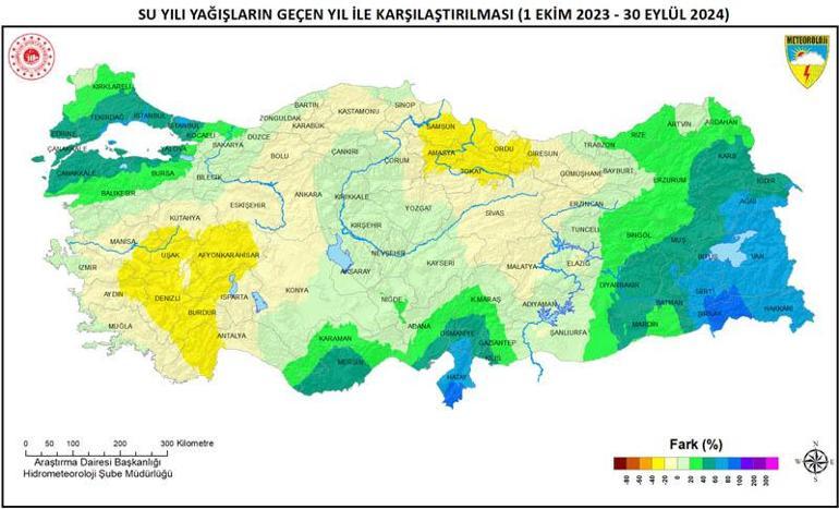 Yağışlar en fazla Doğu Anadoluda arttı, Egede azaldı