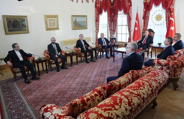 Cumhurbaşkanı Erdoğan, Azerbaycan, Rusya, İran ve Ermenistan dışişleri bakanlarını kabul etti