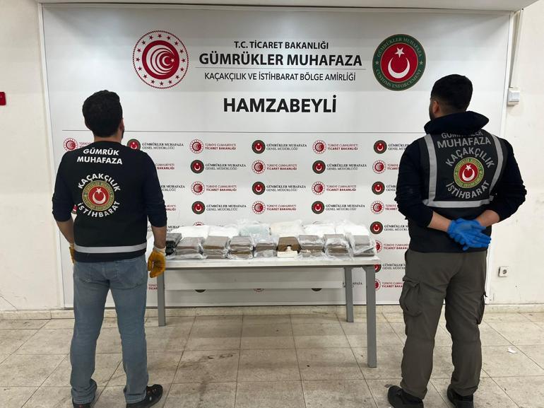 Hamzabeyli Gümrük Kapısında, 103 milyon lira değerinde uyuşturucu ele geçirildi