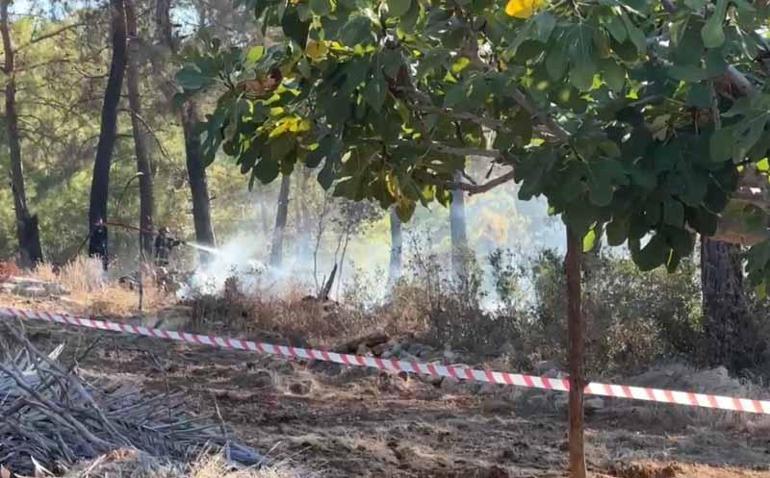 Antalya’da ormana düşen hava aracı yangına neden oldu