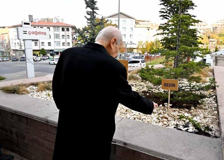 MHP Genel Merkezi önüne Biz kardeşiz ağaçları dikildi