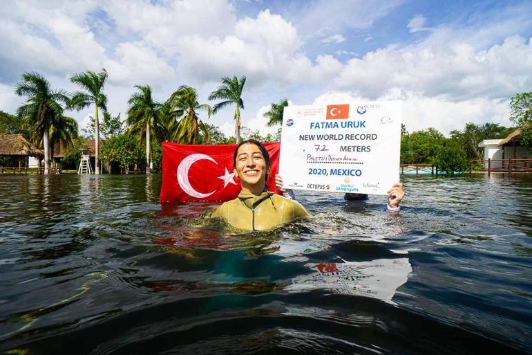 Fatma Uruk, serbest dalışta yeni rekorlar için ‘yeniden’ dedi