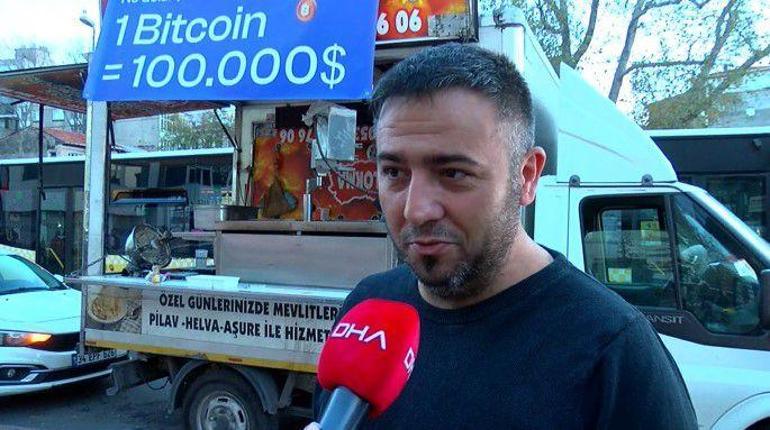 Kadıköyde Bitcoinin yükselişini kutlamak için lokma dağıttılar