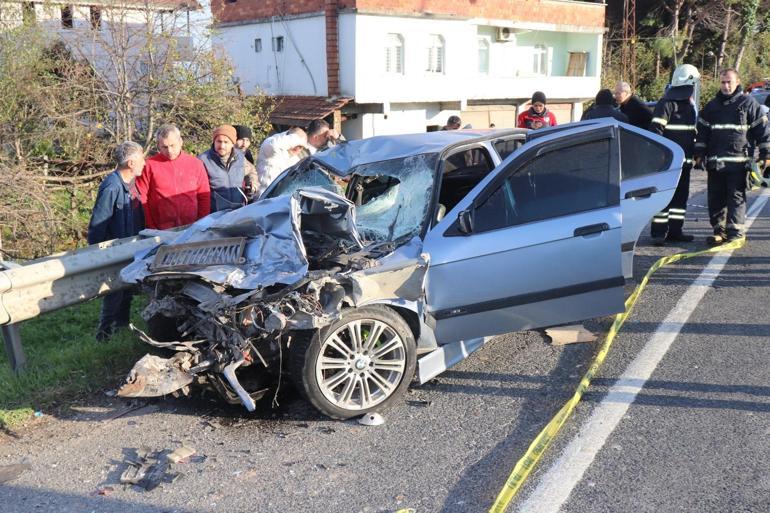 Orduda kamyona arkadan çarpan otomobildeki 3 kişi öldü; kaza kamerada