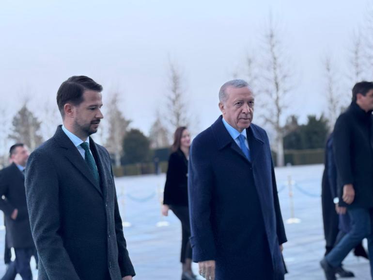 Cumhurbaşkanı Erdoğan, Karadağ Cumhurbaşkanı Milatoviçi resmi törenle karşıladı