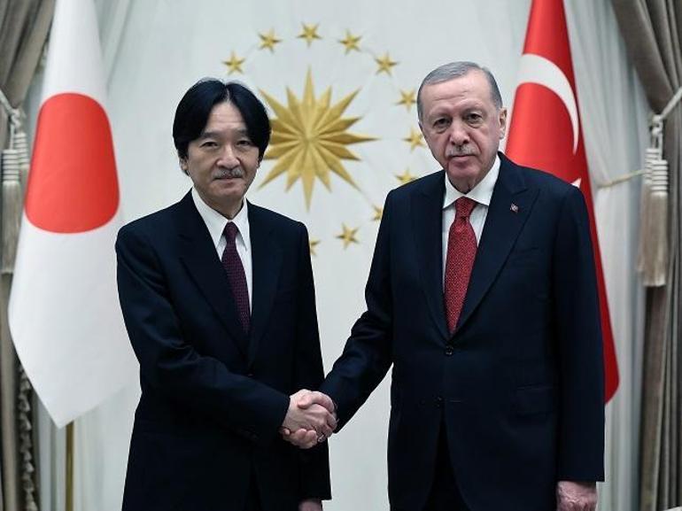 Cumhurbaşkanı Erdoğan, Japonya Veliaht Prensi Fumihitoyu kabul etti