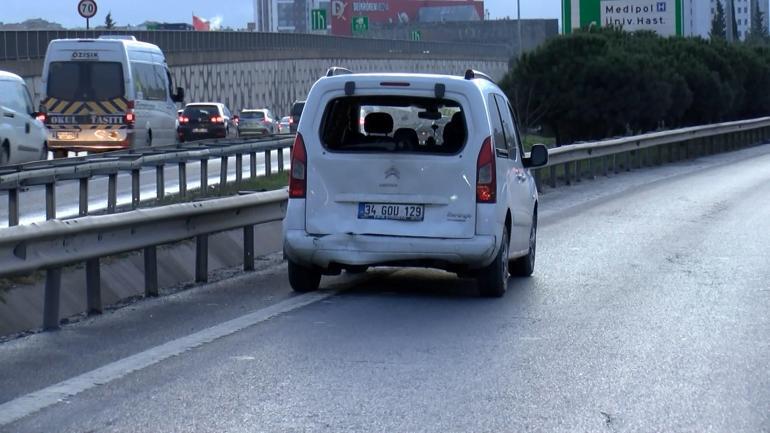 Bağcılar TEM otoyolunda zincirleme trafik kazası