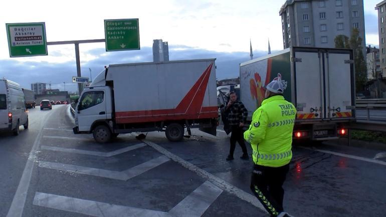 Bağcılar TEM otoyolunda zincirleme trafik kazası