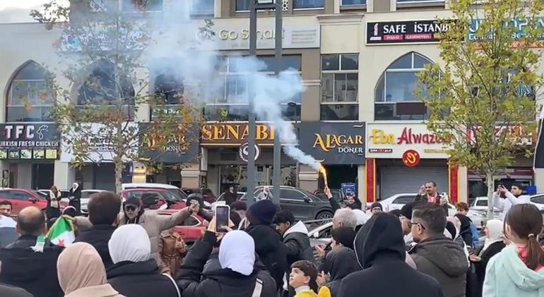 Şişlide konsolosluk binasına Özgür Suriye bayrağı, Esenyurt ve Başakşehirde kutlama