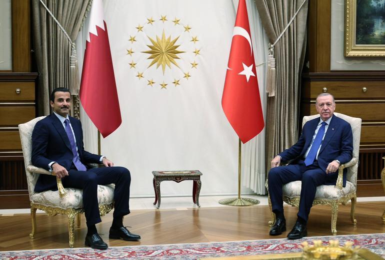 Cumhurbaşkanı Erdoğan, Katar Emiri Şeyh Al Sani ile bir araya geldi