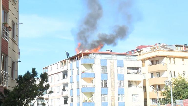 Maltepe’de çatı yangını