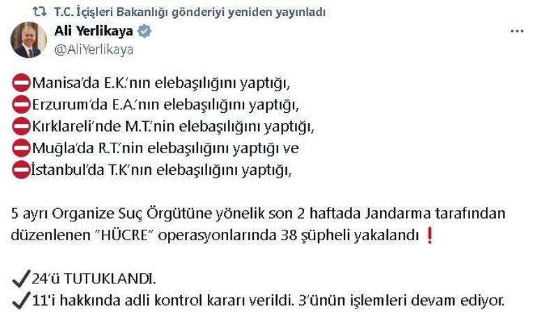 5 ilde suç örgütü operasyonu: 24 tutuklama