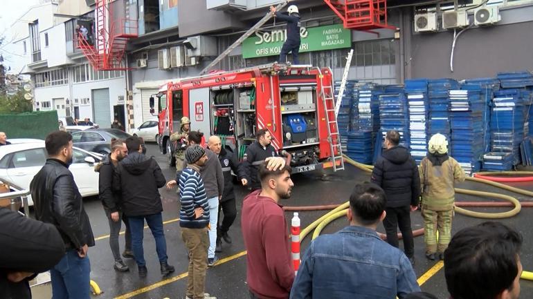 Bahçelievlerde iş yerinde çıkan yangın kısa sürede söndürüldü