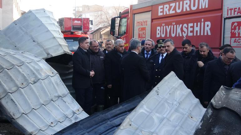 Erzurumda tarihi Taşambarlardaki yangın kontrol altında