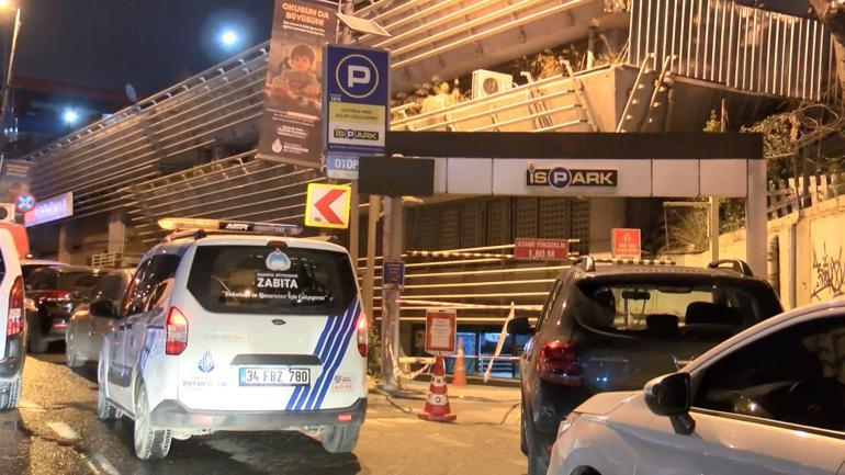 Beyoğlu’nda İSPARK Tepebaşı otoparkı binada görülen çatlaklar nedeniyle kapatıldı