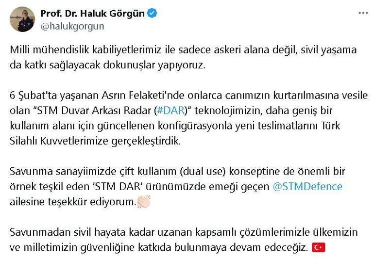 Haluk Görgün: STM DARın güncellenen teslimatlarını gerçekleştirdik