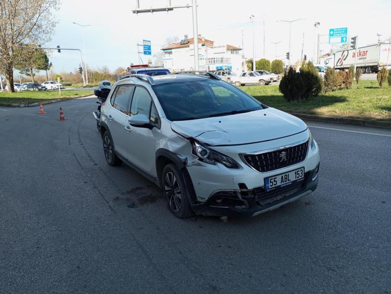 Otomobil ile çarpışan motosikletin sürücüsü öldü; kaza anı kamerada