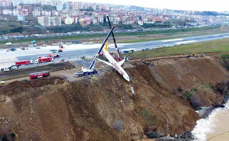 Pistten çıkıp, deniz kenarında duran uçağın davası düştü