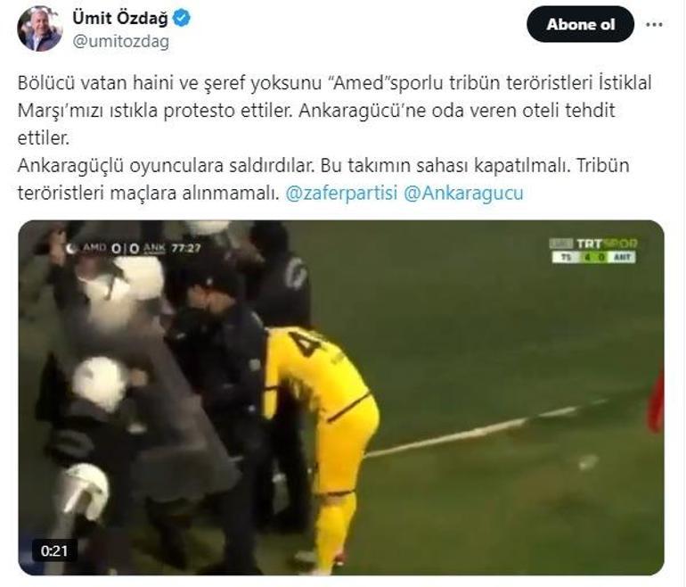 Amed Sportif Faaliyetlerden, Ümit Özdağ hakkında suç duyurusu