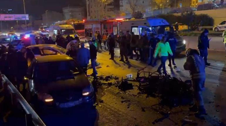Esenler TEM bağlantı yolunda zincirleme trafik kazası: 1 ölü, 9 yaralı