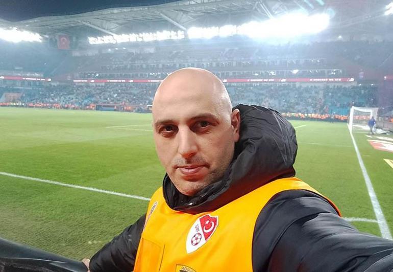 Özel güvenlik görevlisinden maç sırasında futbol topuyla basketbol resitali