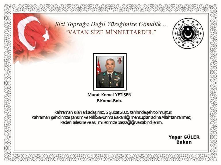 Şehit Binbaşı Kemal Yetişen için Şırnakta tören